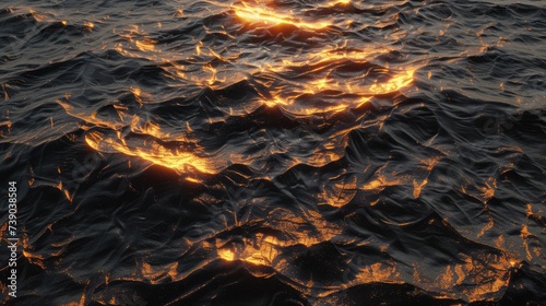 Surface of the water as a background. 3D rendering.