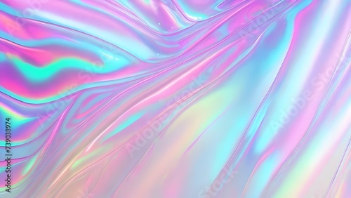 Wallpaper Mural Holographic neon background ,Colorful psychedelic abstract. Pastel color waves for background Torontodigital.ca