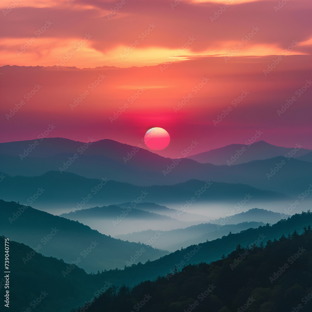 sunrise in the mountains sunrise in the mountains