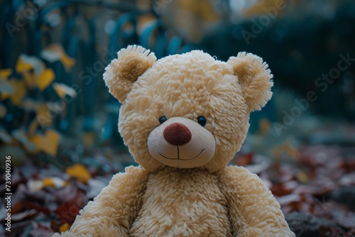 teddy bear in the woods © azlani art