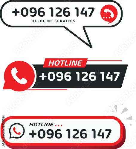 Minimalist modern mobile helpline services vector flat icon.