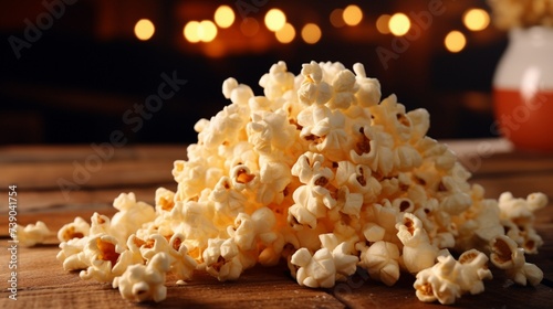 In a bag of homemade kettle corn popcorn photo