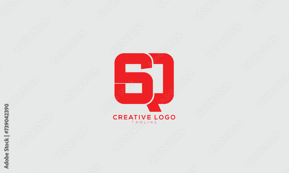 Fototapeta premium SQ QS Abstract initial monogram letter alphabet logo design