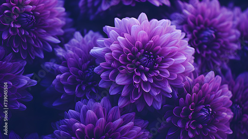 a group of purple flowers on dark blue background