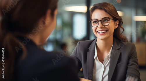 Job Interview. Young Smiling Candidate Being Interviewed For A Job