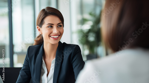 Job Interview. Young Smiling Candidate Being Interviewed For A Job