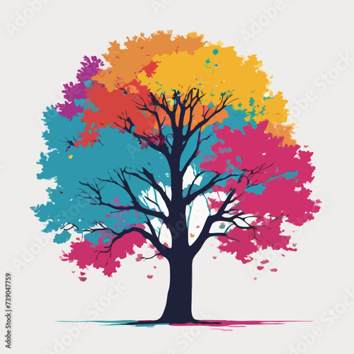 autumn tree with colorful leaves © A.Selawi
