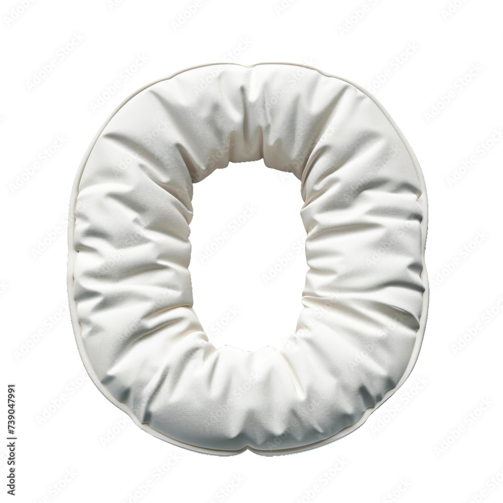 O made of pillow, PNG image, no background O made of pillow, PNG image, no background