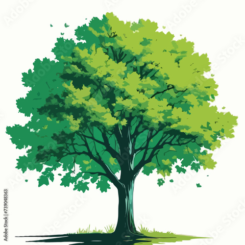 green tree with green leaves
