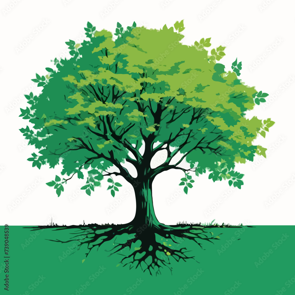 green tree with green leaves green tree with green leaves