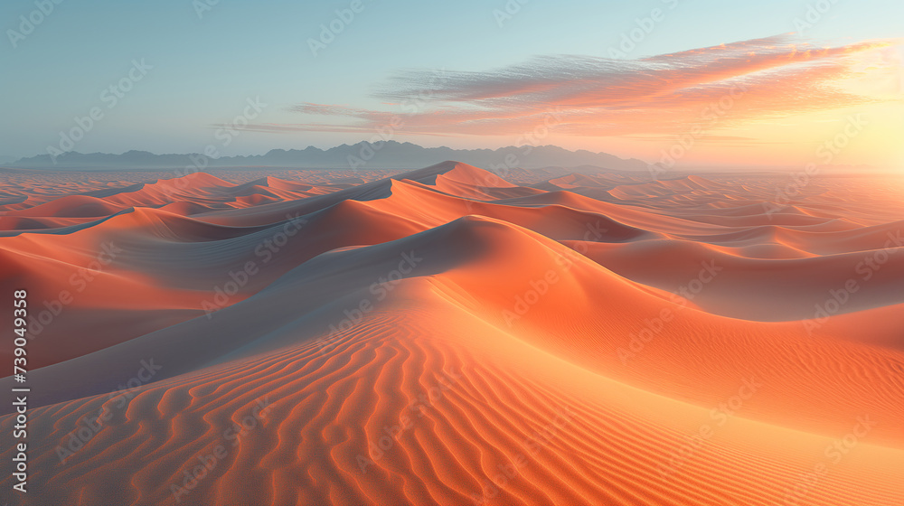 砂漠の夕方