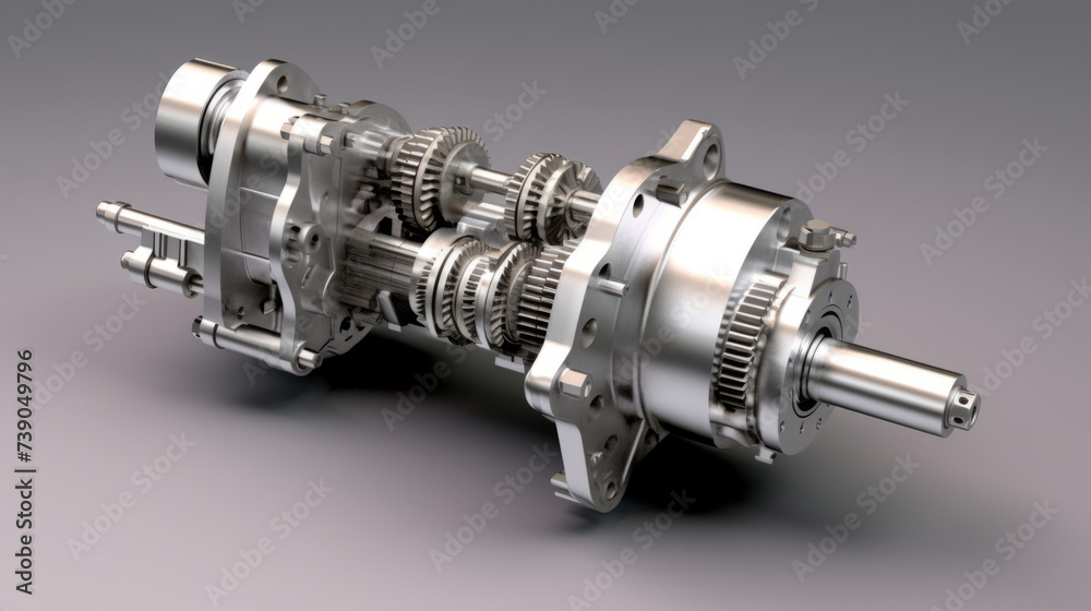 Steering Gear Box on a Clear Background,generative ai Steering Gear Box on a Clear Background,generative ai