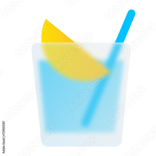 Drink Cocktails Lemon Ice Food Beverages Glassmorphism UI Icon Sign and Symbol Design Illustrator Png Svg	
