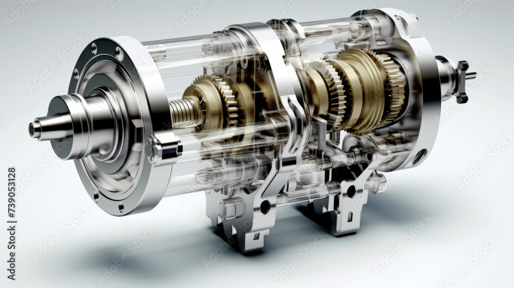 Steering Gear Box on a Clear Background,generative ai