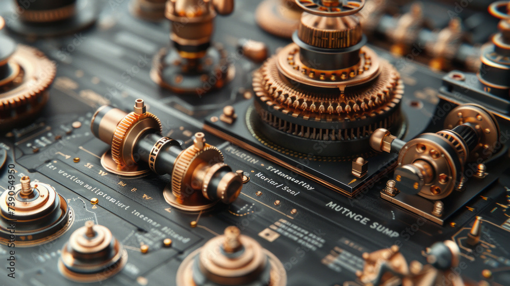A full page design of spaceship engine, black and bronze paper, intricate, highly detailed, epic, infographic, marginalia,generative ai A full page design of spaceship engine, black and bronze paper, intricate, highly detailed, epic, infographic, marginalia,generative ai
