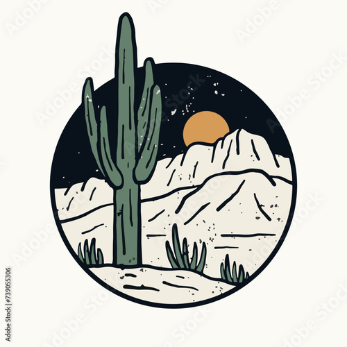 The view of Sedona wild desert vintage design with grunge illustration
