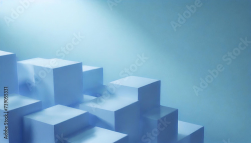 	
abstract transparancy rounded geometric blocks, 3d render photo