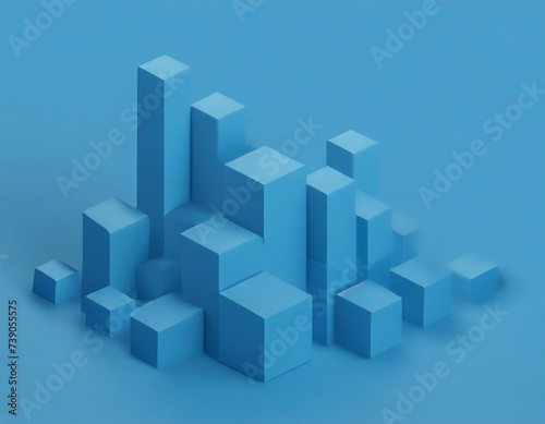 	
abstract transparancy rounded geometric blocks, 3d render