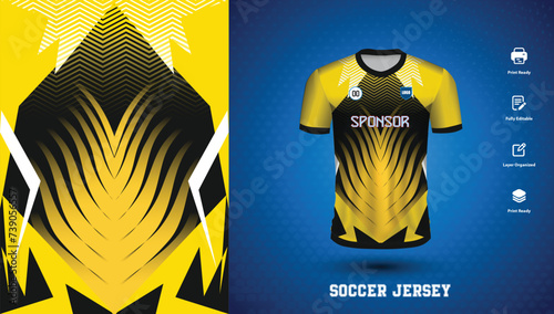 Vector soccer jersey design for sublimation or sports tshirt design for cricket football
