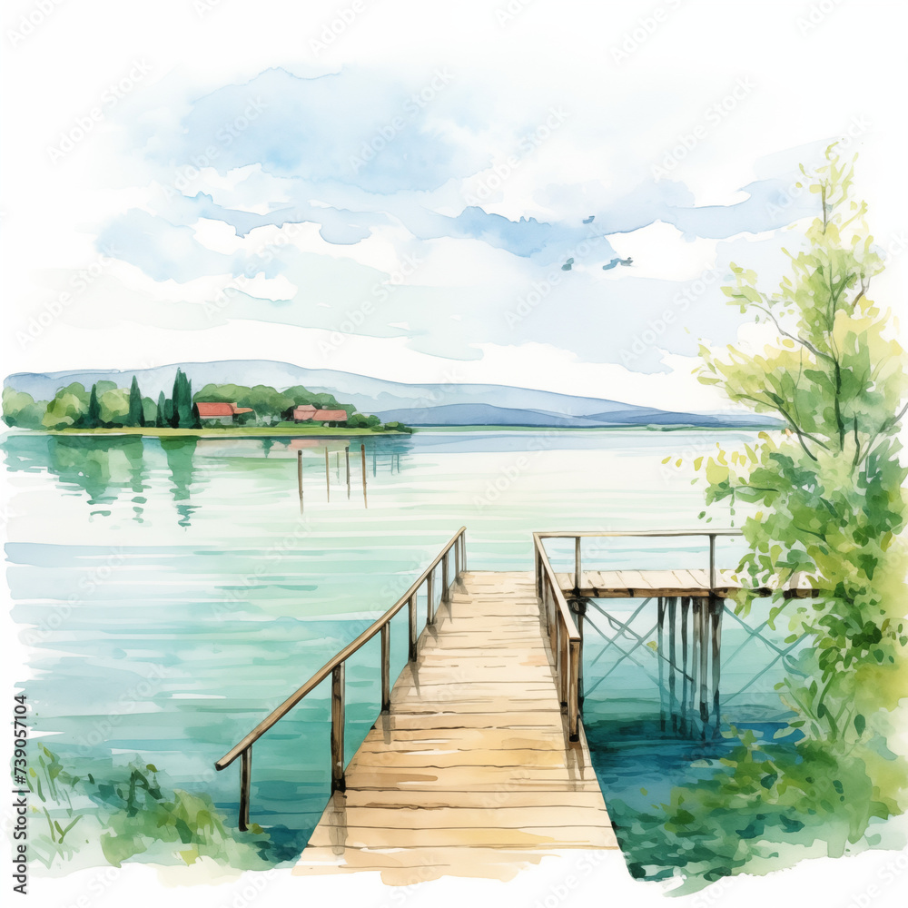 Fototapeta premium lake mountain landscape