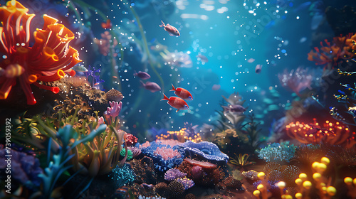 Wallpaper Mural Colorful Fishes Torontodigital.ca