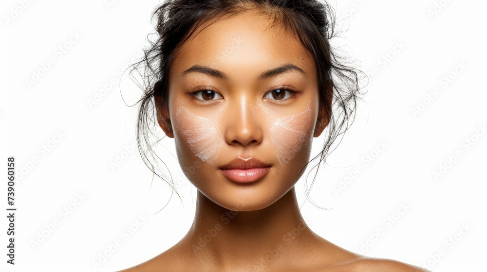 Beautiful young asian woman with clean fresh skin on white background, Face care, Facial treatment, Cosmetology, beauty and spa, Beautiful young asian woman with clean fresh skin on white background, Face care, Facial treatment, Cosmetology, beauty and spa,