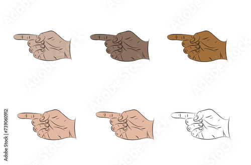 Hand gestures on a white background. Abstract vector illustration. Communication concept. Cartoon illustration design.