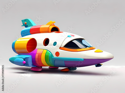 Beautiful, colorful spaceship, type 42