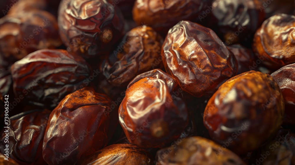 Close-up of dried date palm fruits. Close-up of dried date palm fruits.