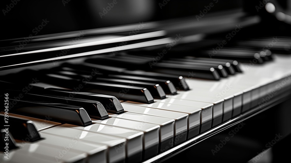 Close-up view of piano keys. Close-up view of piano keys.