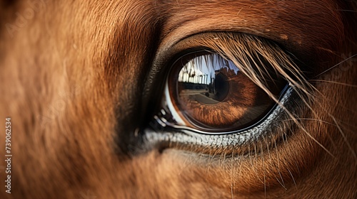 Close-up of a horse's eyes. © kept