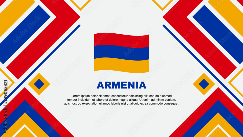 Armenia Flag Abstract Background Design Template. Armenia Independence Day Banner Wallpaper Vector Illustration. Armenia Flag Armenia Flag Abstract Background Design Template. Armenia Independence Day Banner Wallpaper Vector Illustration. Armenia Flag