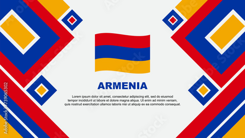Armenia Flag Abstract Background Design Template. Armenia Independence Day Banner Wallpaper Vector Illustration. Armenia Cartoon