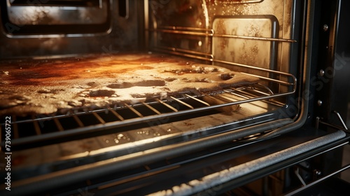 Image of a dirty oven.