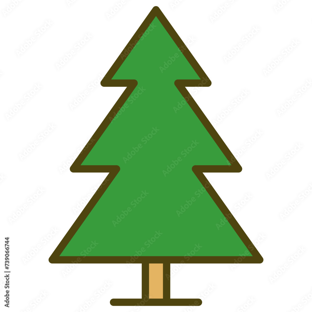 Pine Outline Color Icon Pine Outline Color Icon