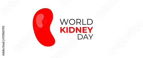 world kidney day campaign, world kidney day awareness program, world kidney day logo. concept poster, banner, cover, brochure, flyer, background. The national kidney month. vector illustration.