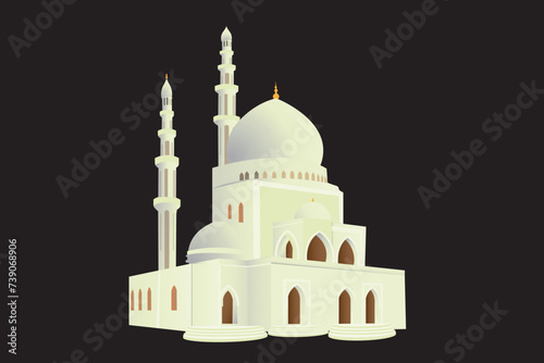 Realistic mosque designe art in illustrator.