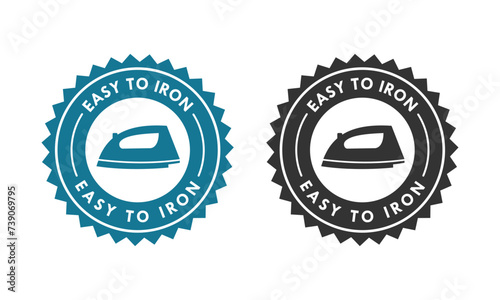 Easy iron badge design template illustration. Suitable for product label