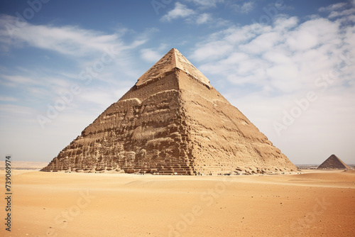 Pyramid ancient on desert famous landmark