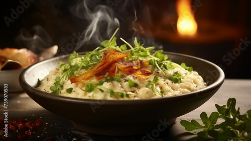 Image of bowl of creamy risotto.