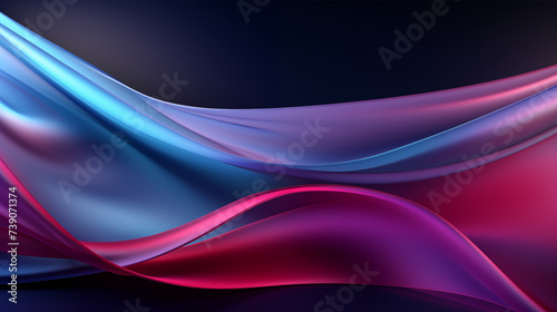 Vibrant Purple Wave of Light and Energy in Abstract Motion Design Illustration on a Black Background