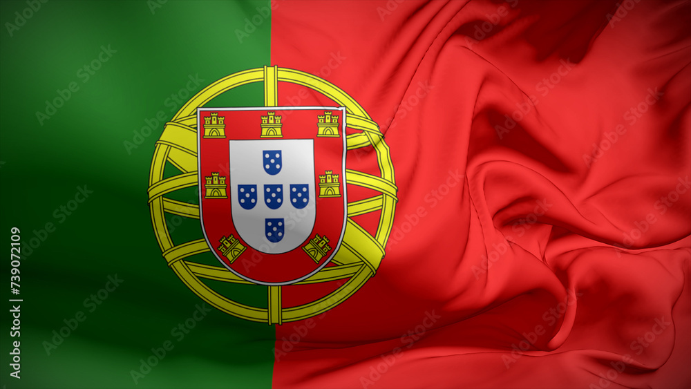 Close-up view of Portugal National flag.