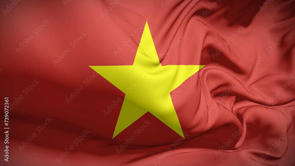 Close-up view of Vietnam National flag. Close-up view of Vietnam National flag.