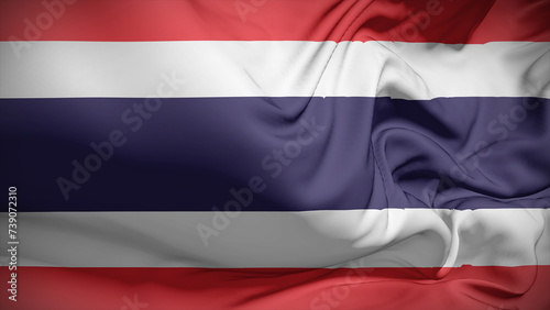 Close-up view of Thailand National flag.