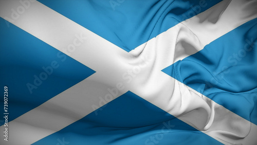 Close-up view of Scotland National flag.