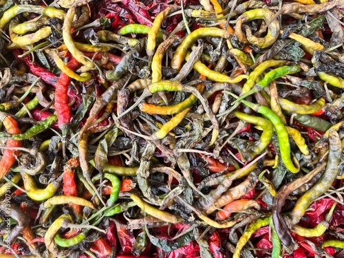 Cabe busuk, lombok merah busuk, rotten chili, cabe kering, dried peppers