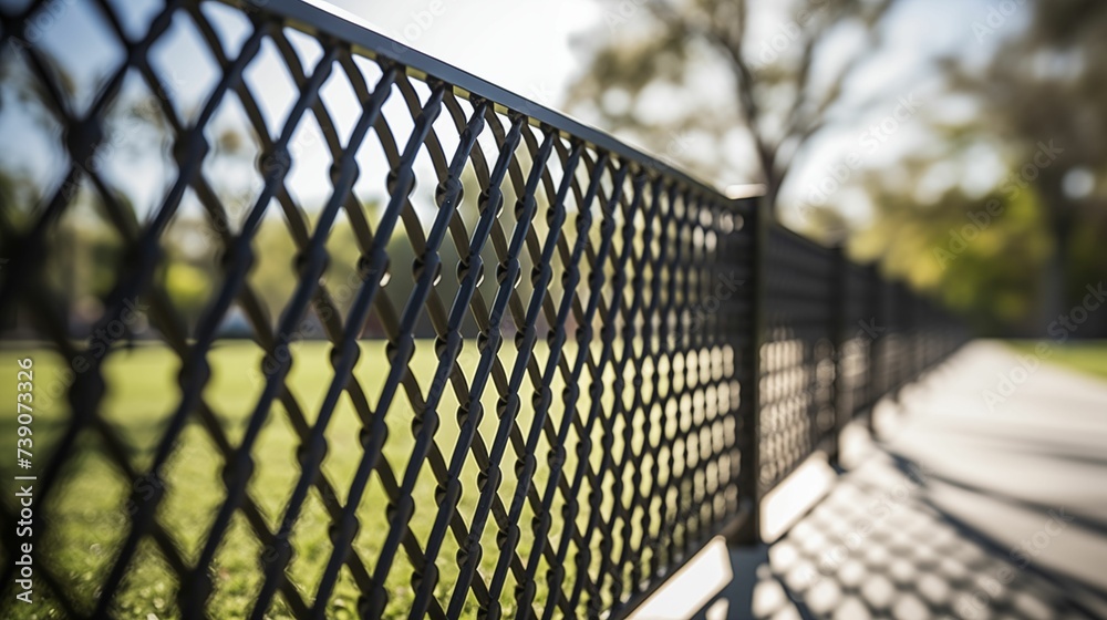 Image of lattice metal fence. Image of lattice metal fence.