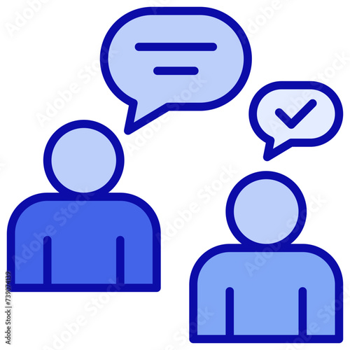 Negotiate Blue Icon