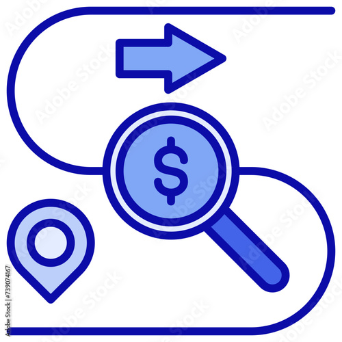 track expenditure Blue Icon
