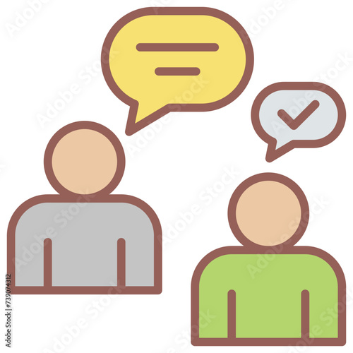 Negotiate Outline Color Icon